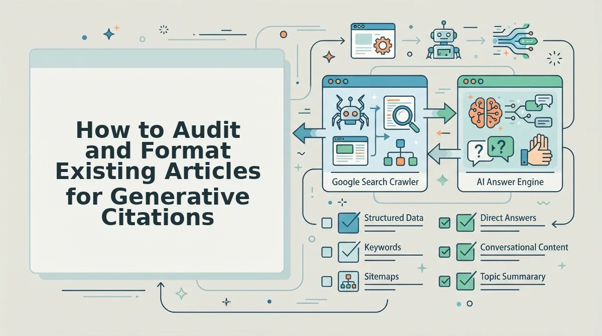 How to Audit and Format Existing Articles for Generative Citations