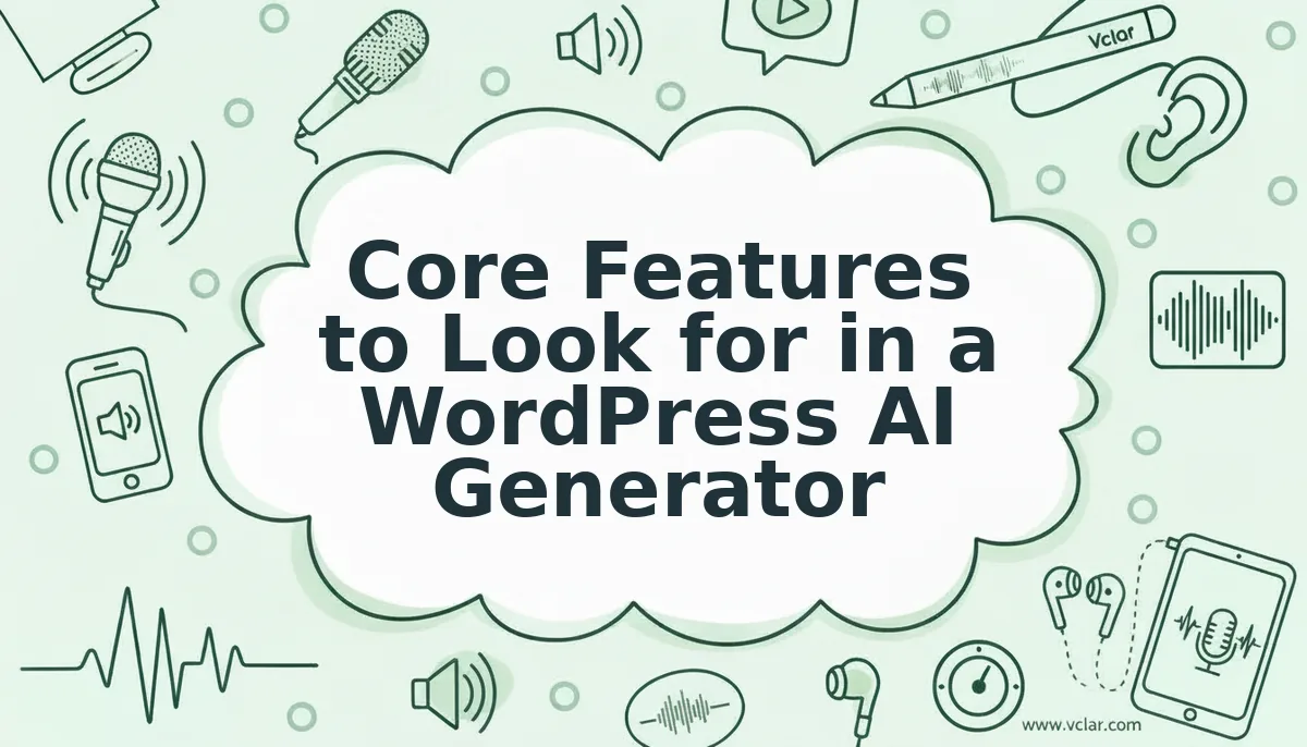 Core Features to Look for in a WordPress AI Generator
