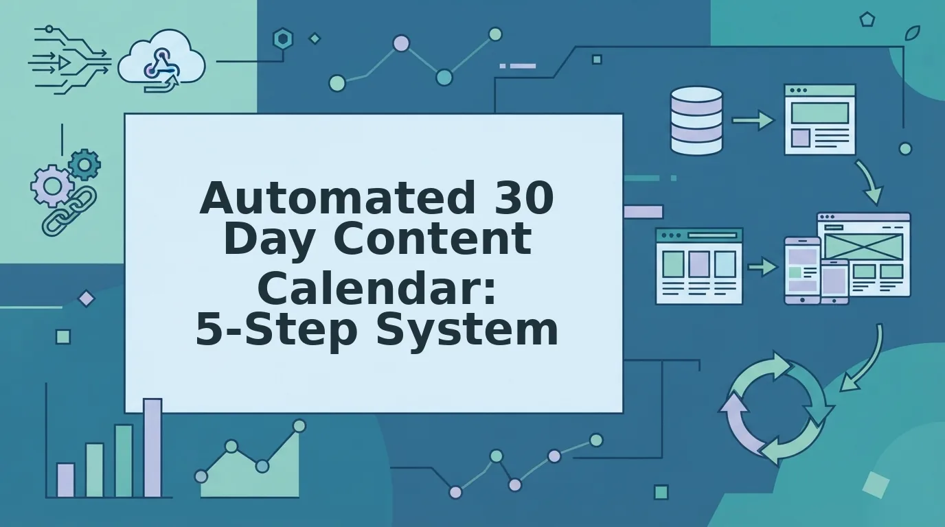 How to Plan a 30 Day Content Calendar Automatically