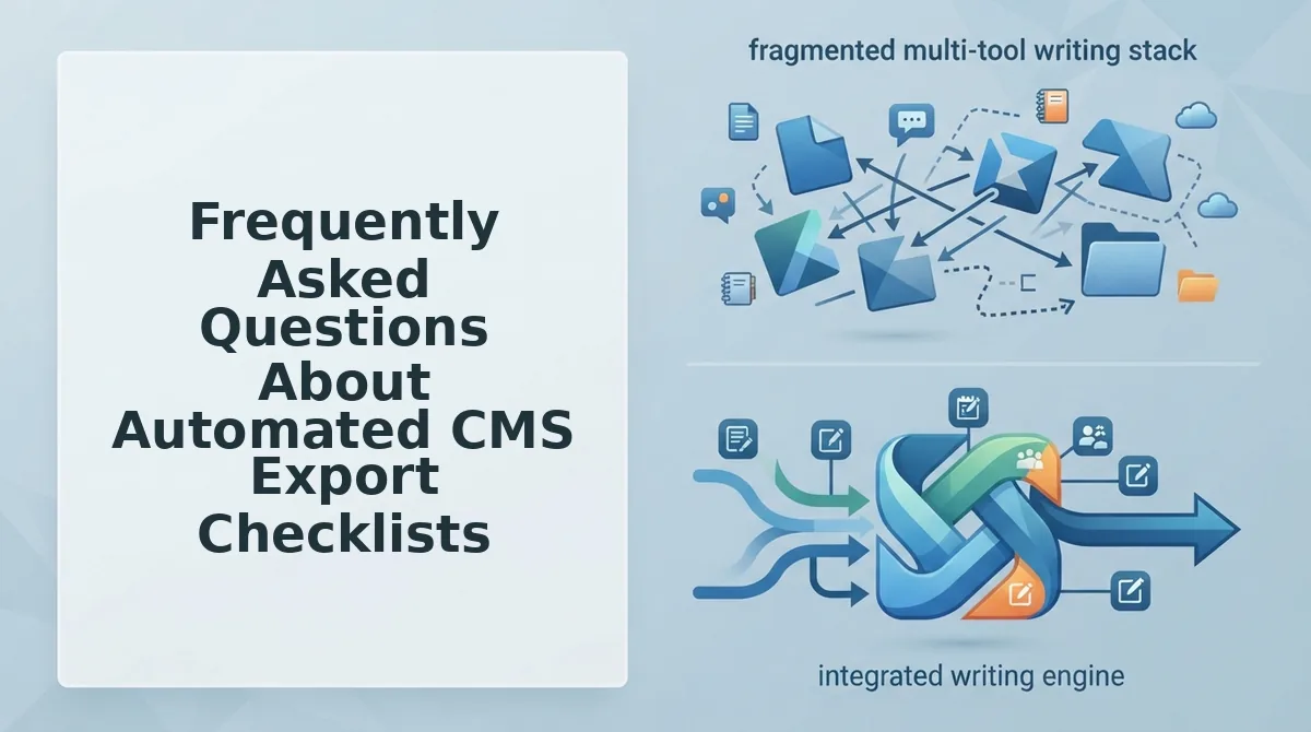 Frequently Asked Questions About Automated CMS Export Checklists