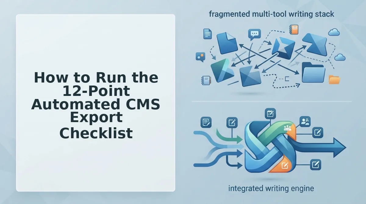 How to Run the 12-Point Automated CMS Export Checklist