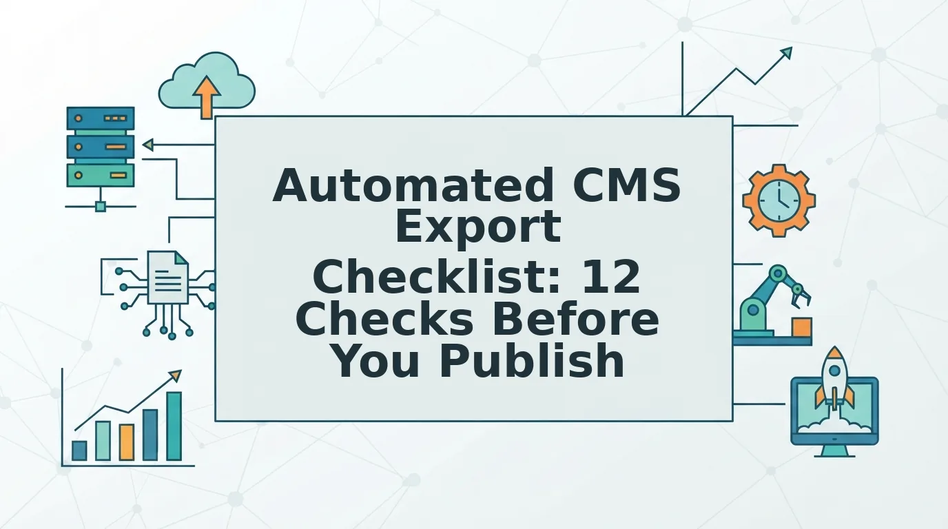 An automated CMS export checklist for SEO teams