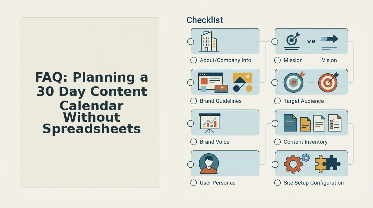 FAQ: Planning a 30 Day Content Calendar Without Spreadsheets