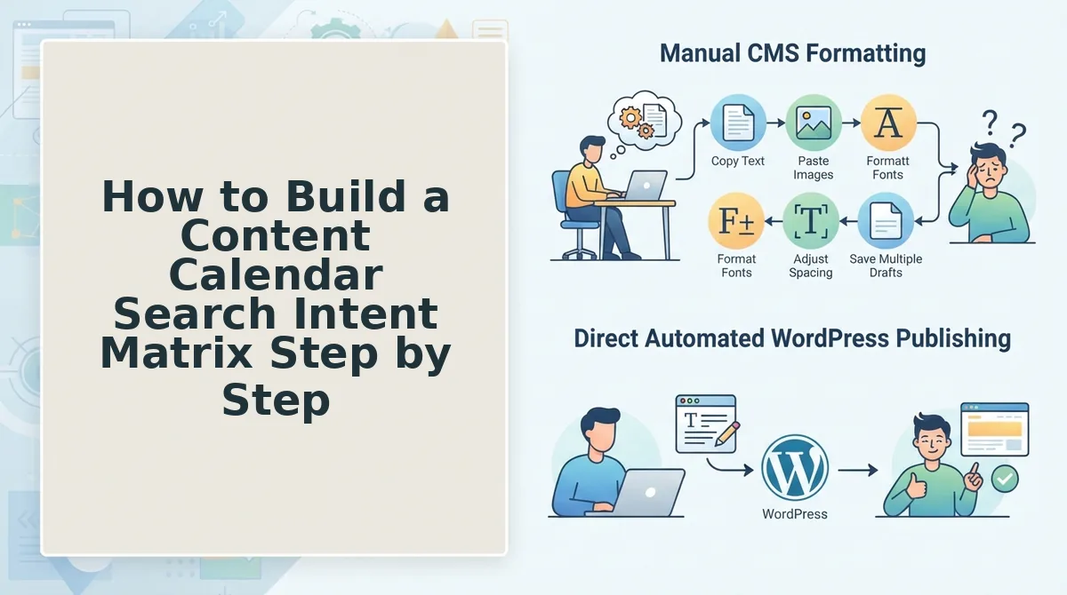 How to Build a Content Calendar Search Intent Matrix Step by Step