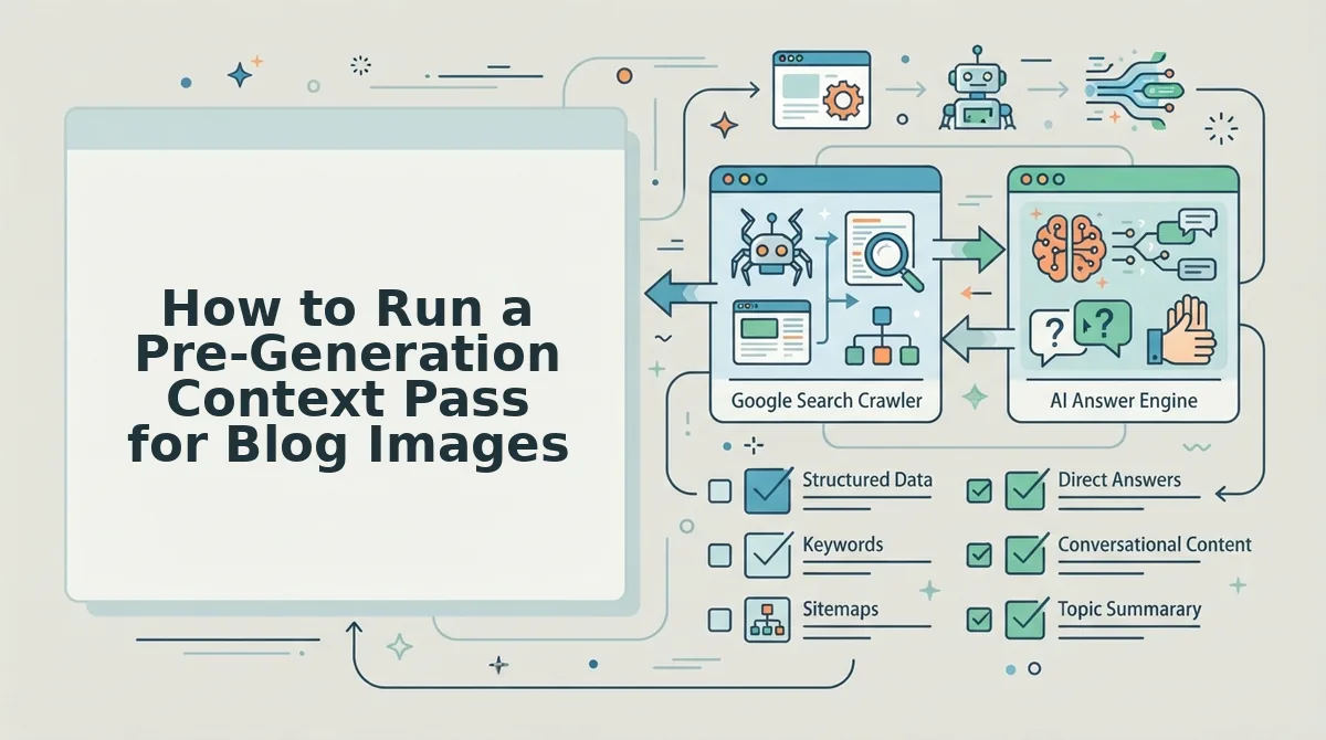 How to Run a Pre-Generation Context Pass for Blog Images