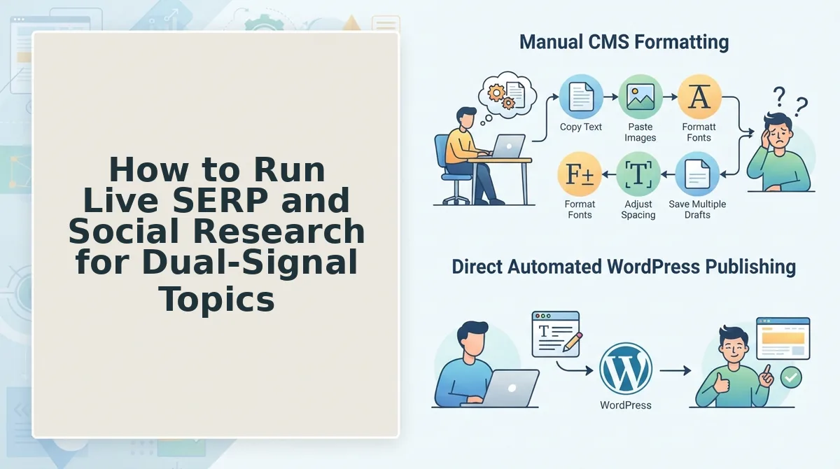 How to Run Live SERP and Social Research for Dual-Signal Topics