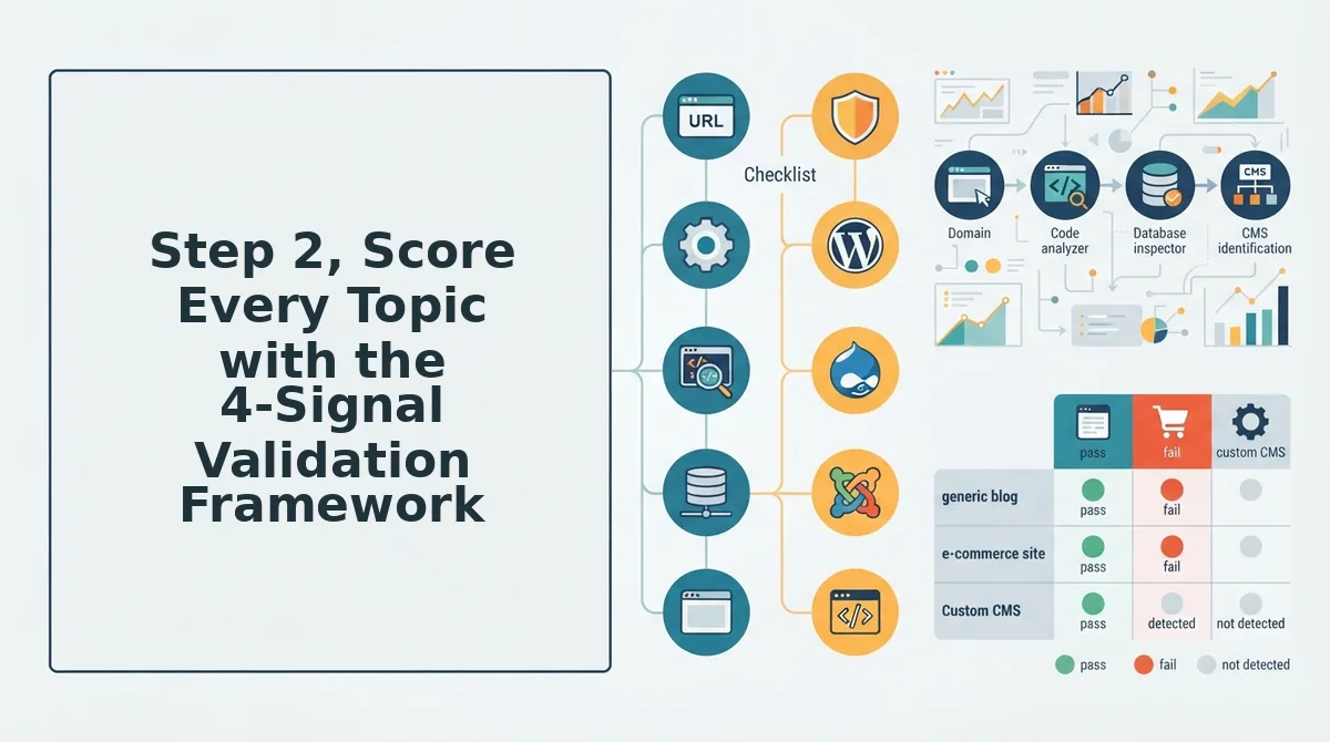 Step 2, Score Every Topic with the 4-Signal Validation Framework