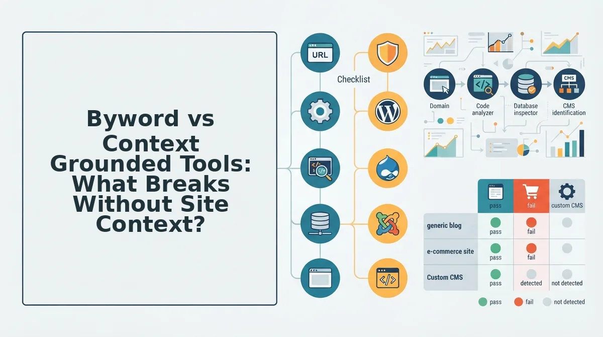 Byword vs Context Grounded Tools: What Breaks Without Site Context?
