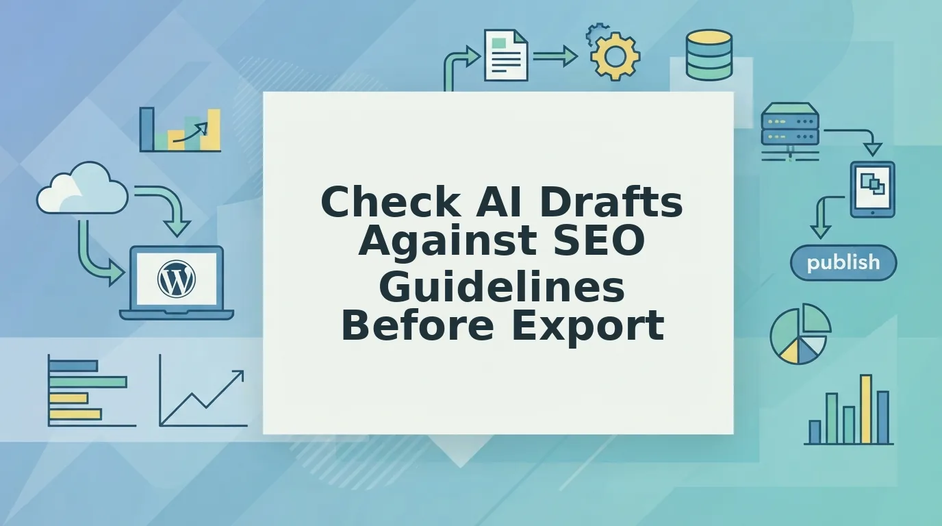 How to Check AI Drafts Against SEO Guidelines Before Export