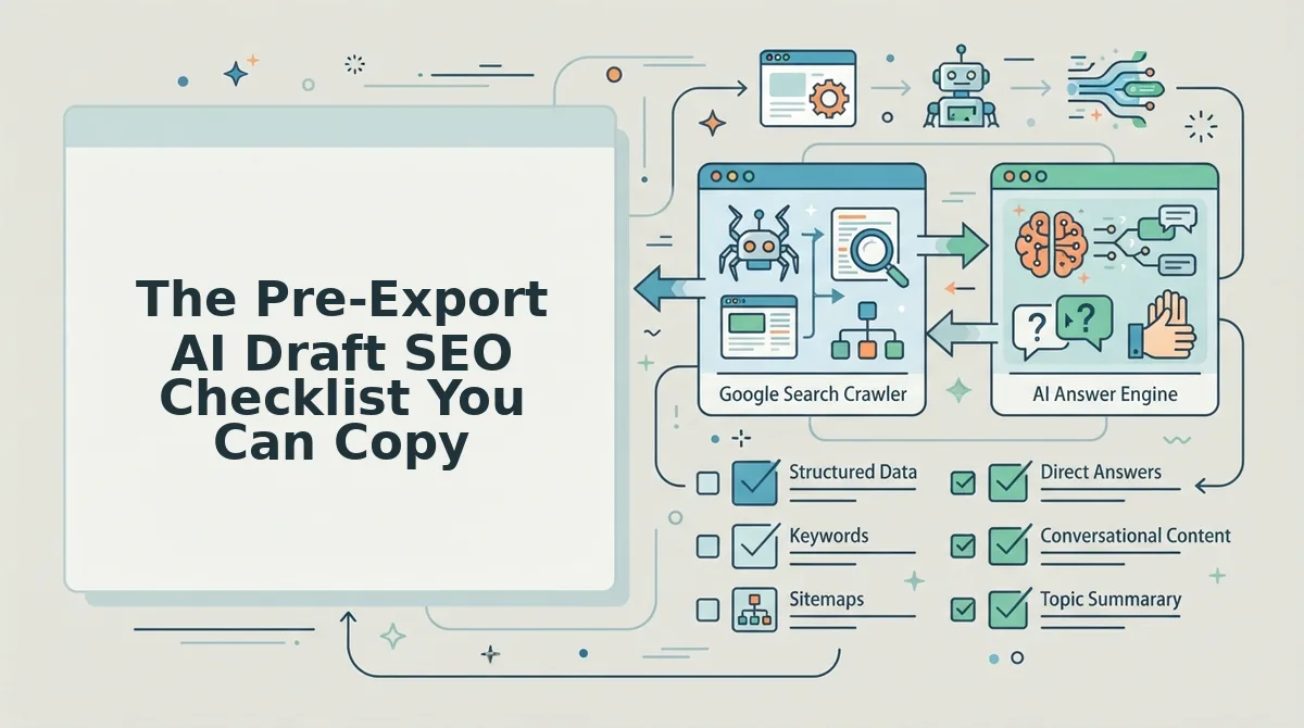 The Pre-Export AI Draft SEO Checklist You Can Copy