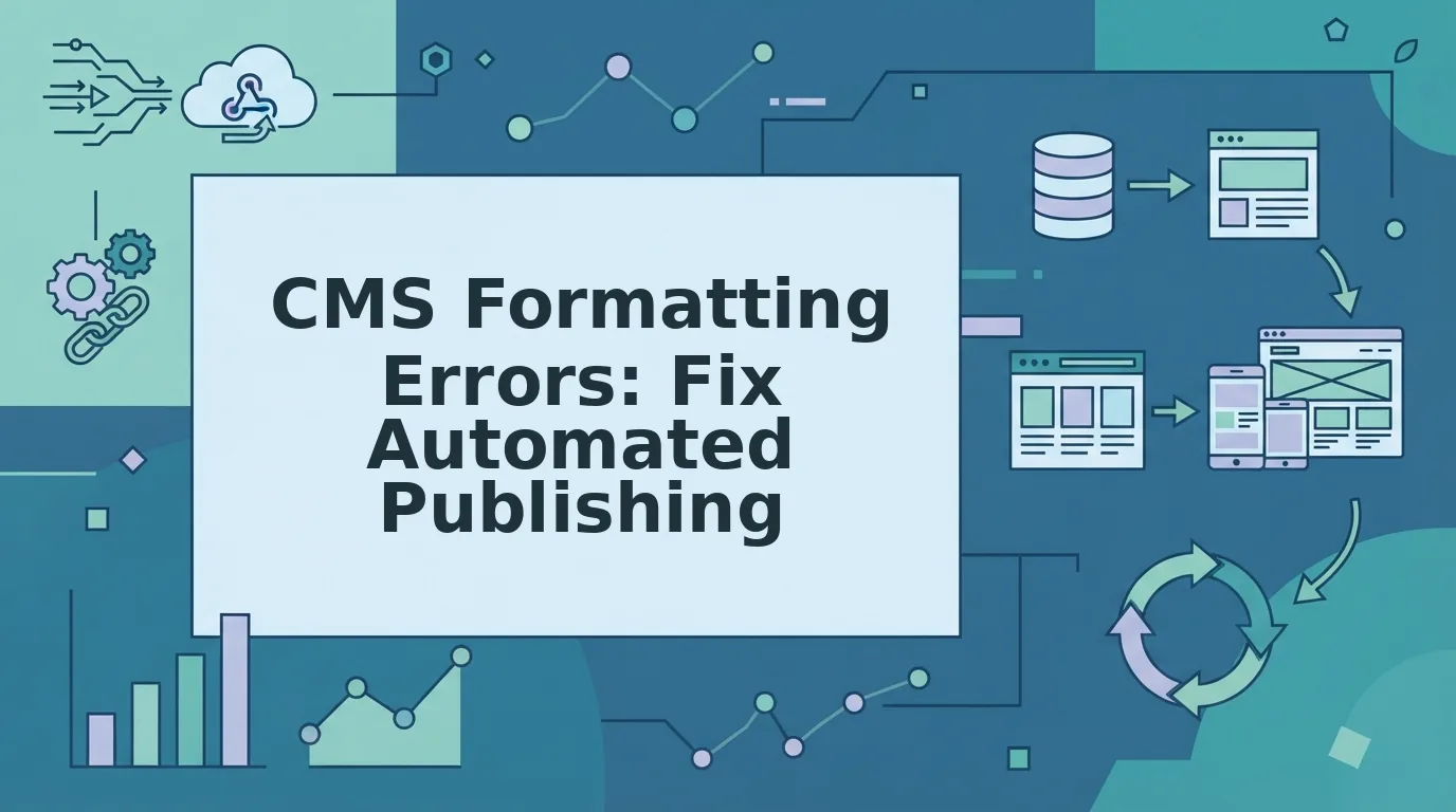 CMS formatting errors in automated publishing to fix