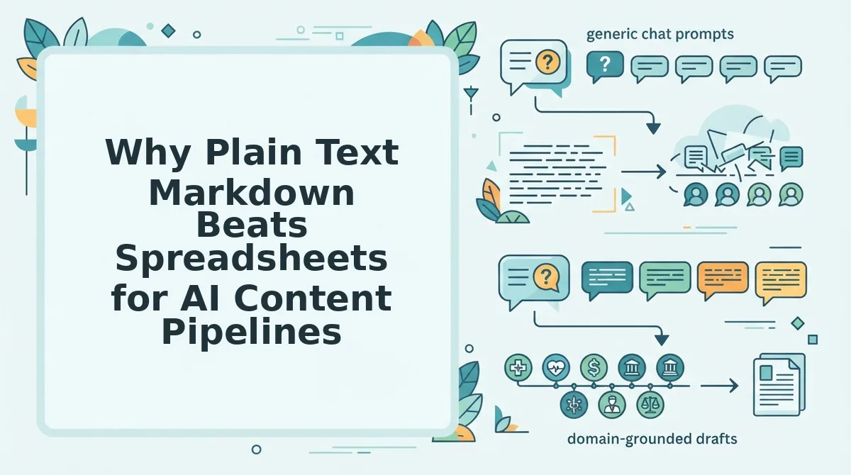 Why Plain Text Markdown Beats Spreadsheets for AI Content Pipelines