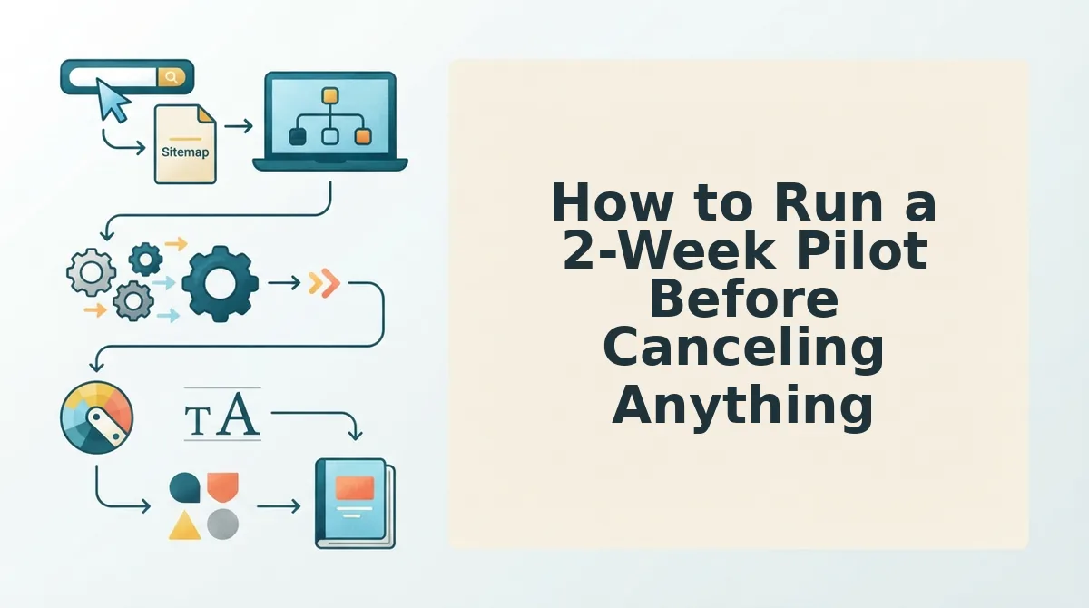 How to Run a 2-Week Pilot Before Canceling Anything