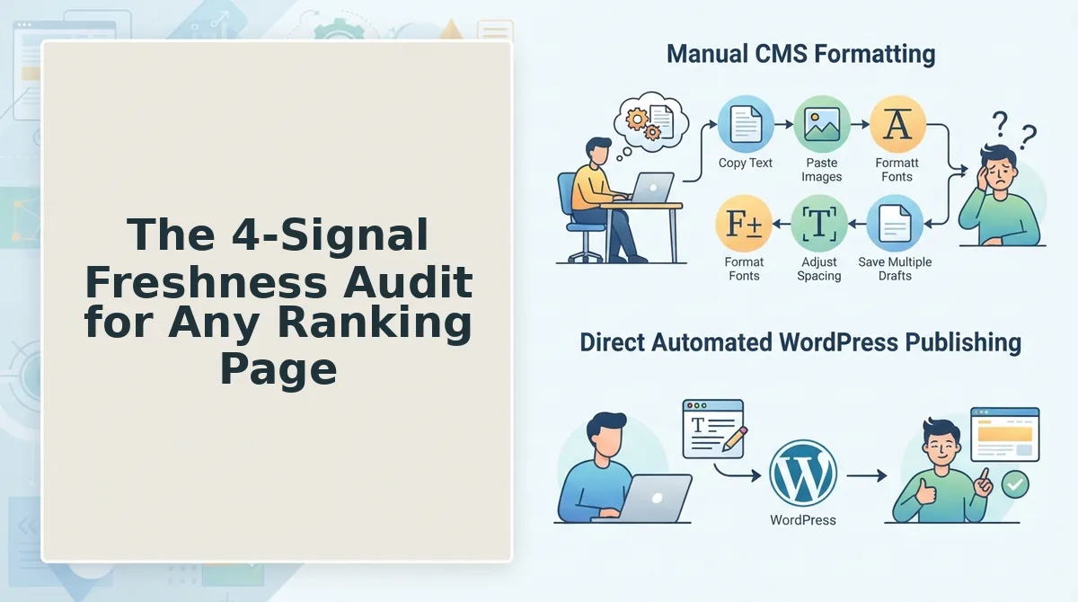 The 4-Signal Freshness Audit for Any Ranking Page