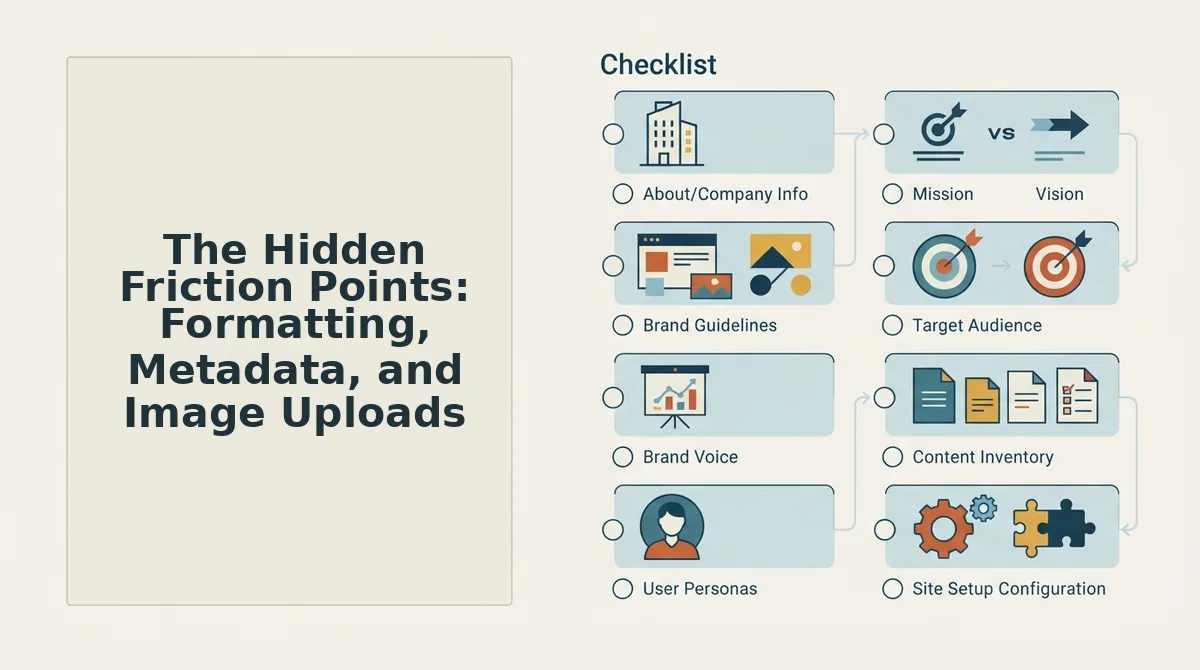 The Hidden Friction Points: Formatting, Metadata, and Image Uploads