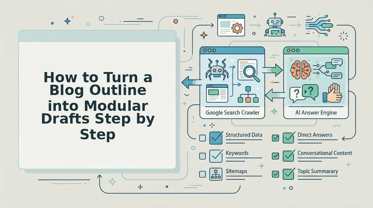How to Turn a Blog Outline into Modular Drafts Step by Step