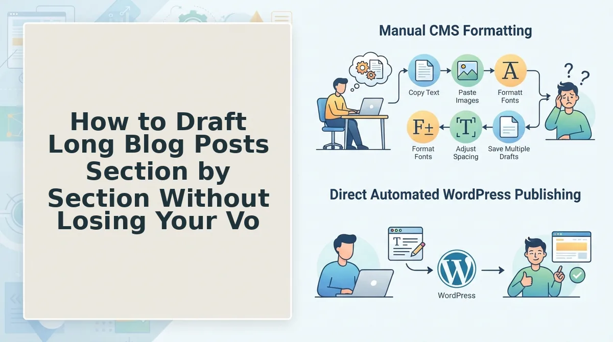 How to Draft Long Blog Posts Section by Section Without Losing Your Voice