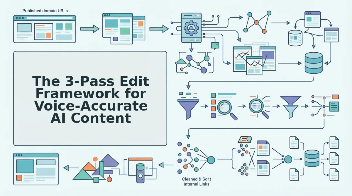 The 3-Pass Edit Framework for Voice-Accurate AI Content