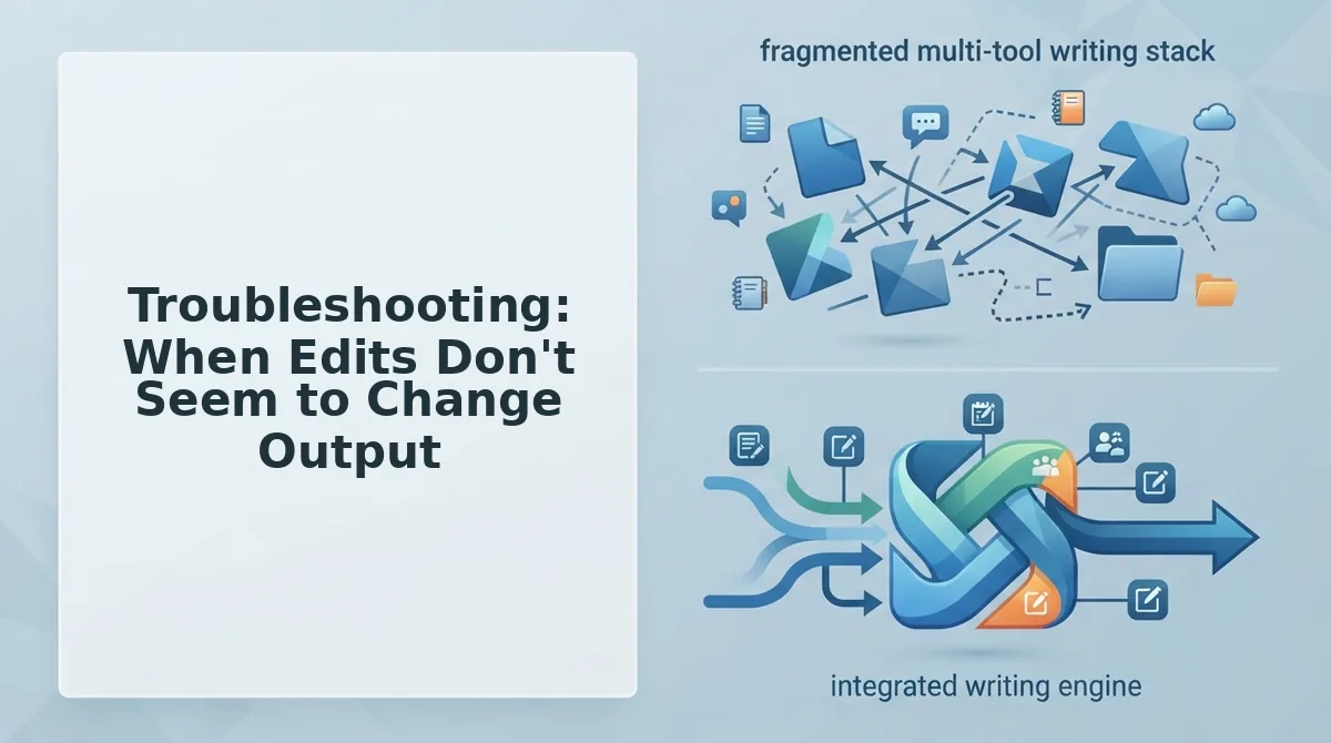 Troubleshooting: When Edits Don't Seem to Change Output