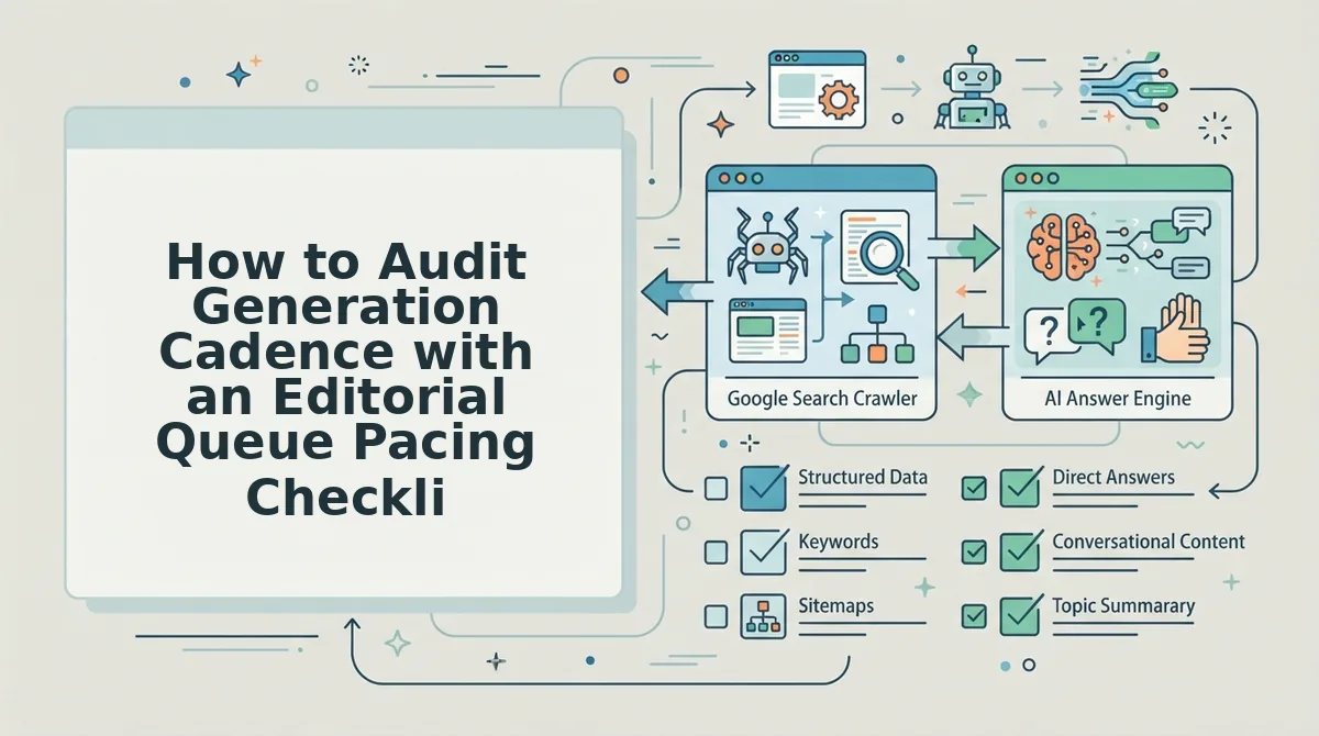 How to Audit Generation Cadence with an Editorial Queue Pacing Checklist