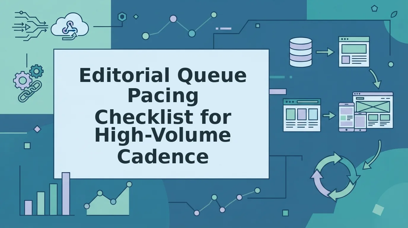 Editorial queue pacing checklist for high volume blog cadence