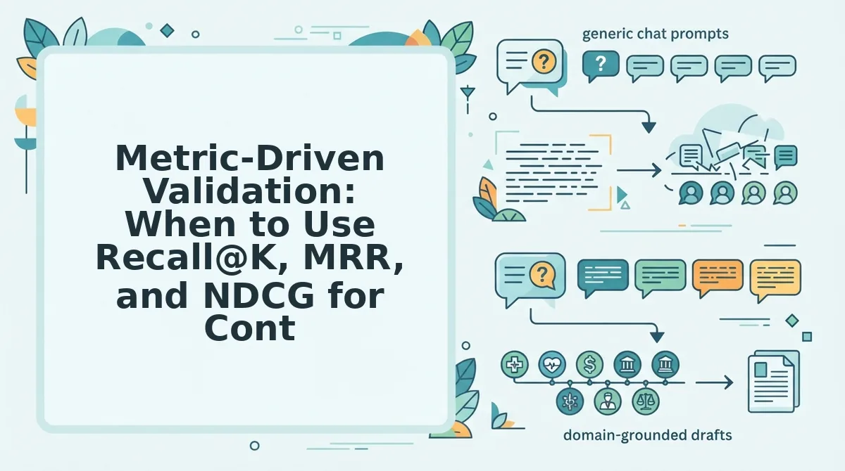 Metric-Driven Validation: When to Use Recall@K, MRR, and NDCG for Content Sections