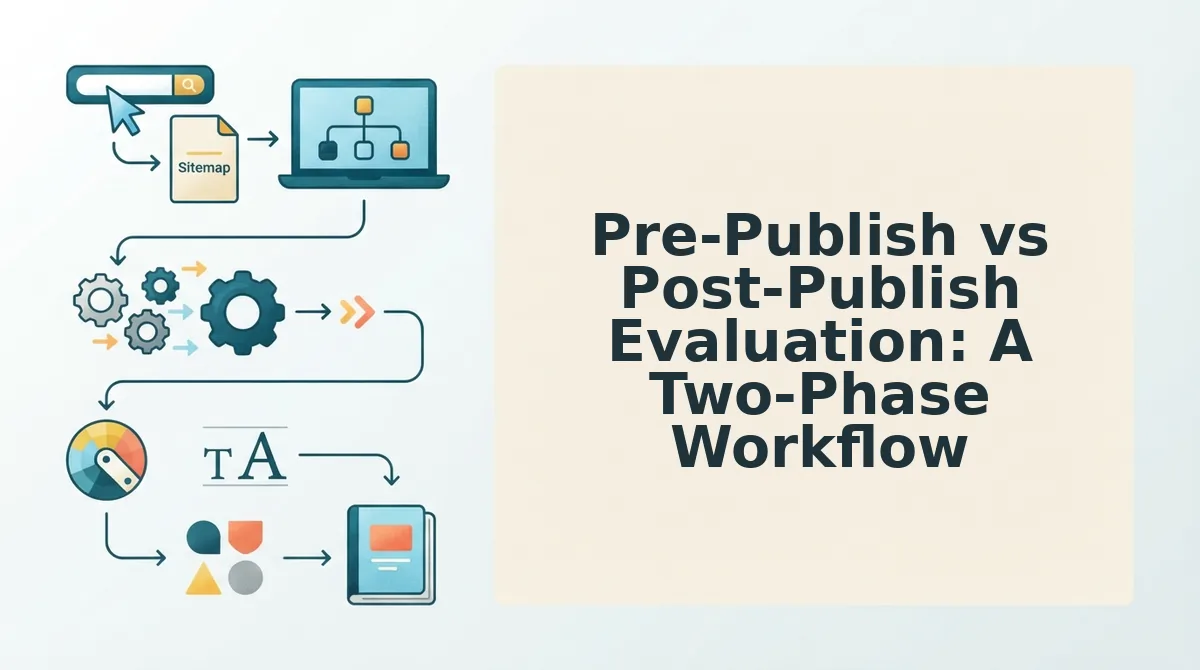 Pre-Publish vs Post-Publish Evaluation: A Two-Phase Workflow