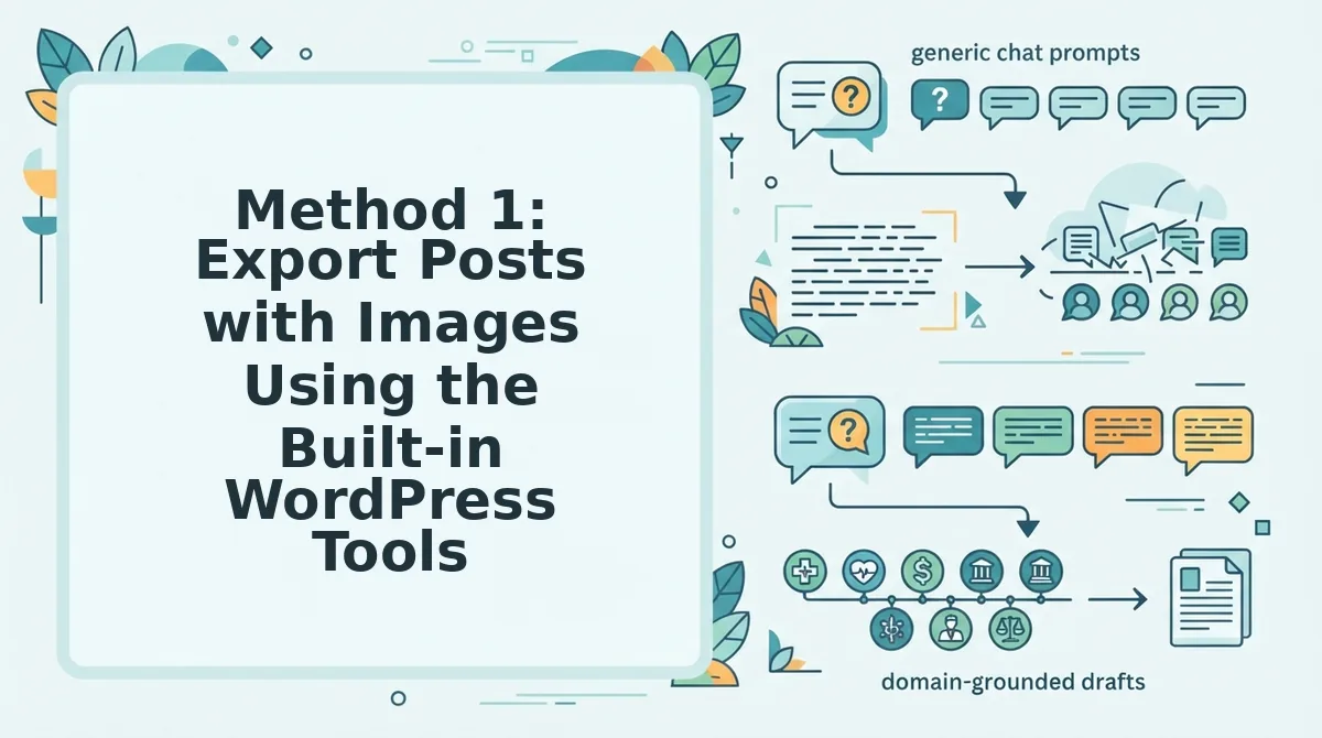 Method 1: Export Posts with Images Using the Built-in WordPress Tools