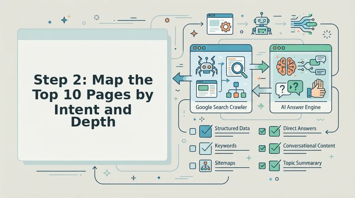 Step 2: Map the Top 10 Pages by Intent and Depth