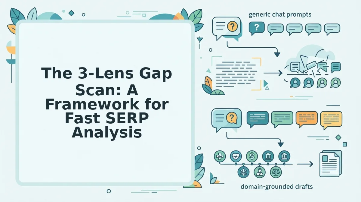 The 3-Lens Gap Scan: A Framework for Fast SERP Analysis