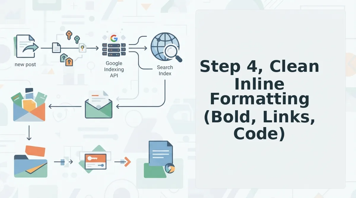 Step 4, Clean Inline Formatting (Bold, Links, Code)