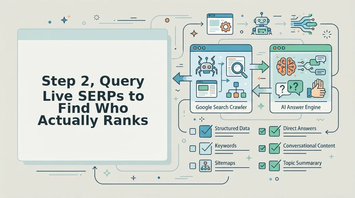 Step 2, Query Live SERPs to Find Who Actually Ranks