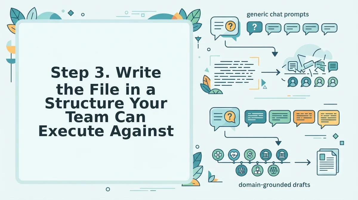 Step 3. Write the File in a Structure Your Team Can Execute Against