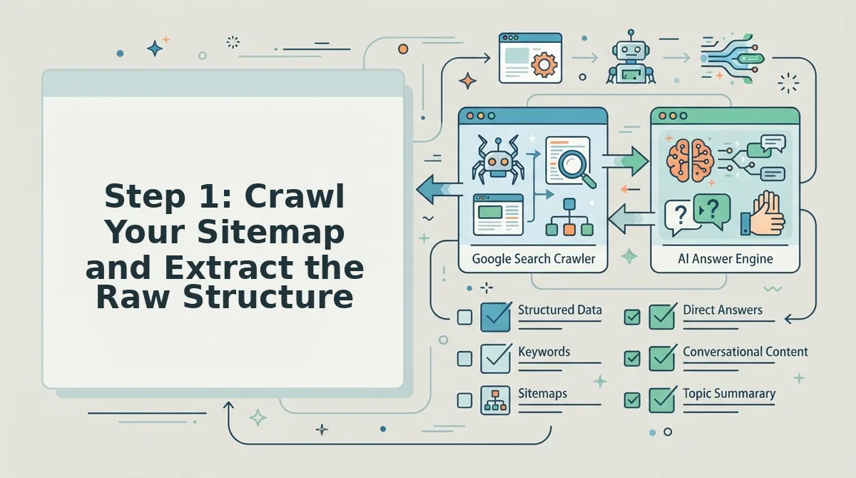 Step 1: Crawl Your Sitemap and Extract the Raw Structure