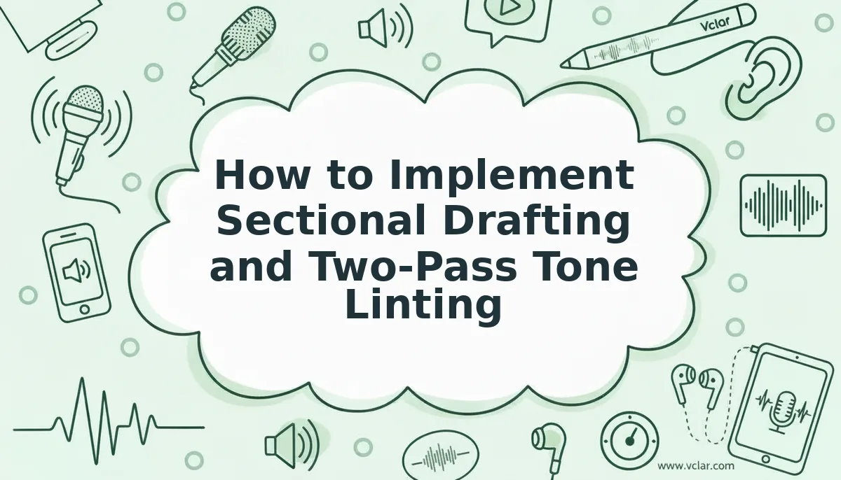 How to Implement Sectional Drafting and Two-Pass Tone Linting
