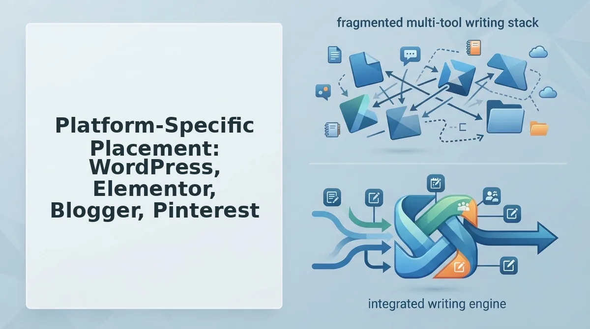 Platform-Specific Placement: WordPress, Elementor, Blogger, Pinterest