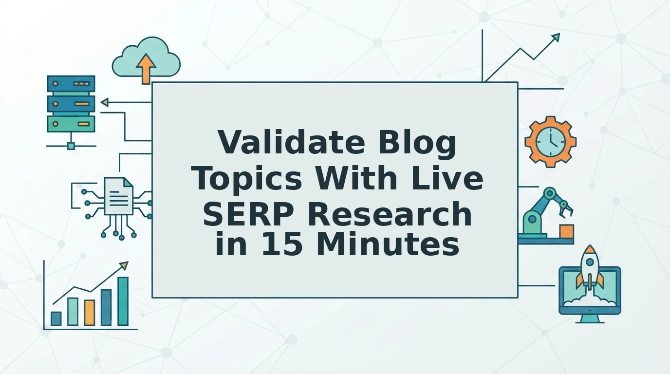 How to Validate Blog Topics With Live SERP Research