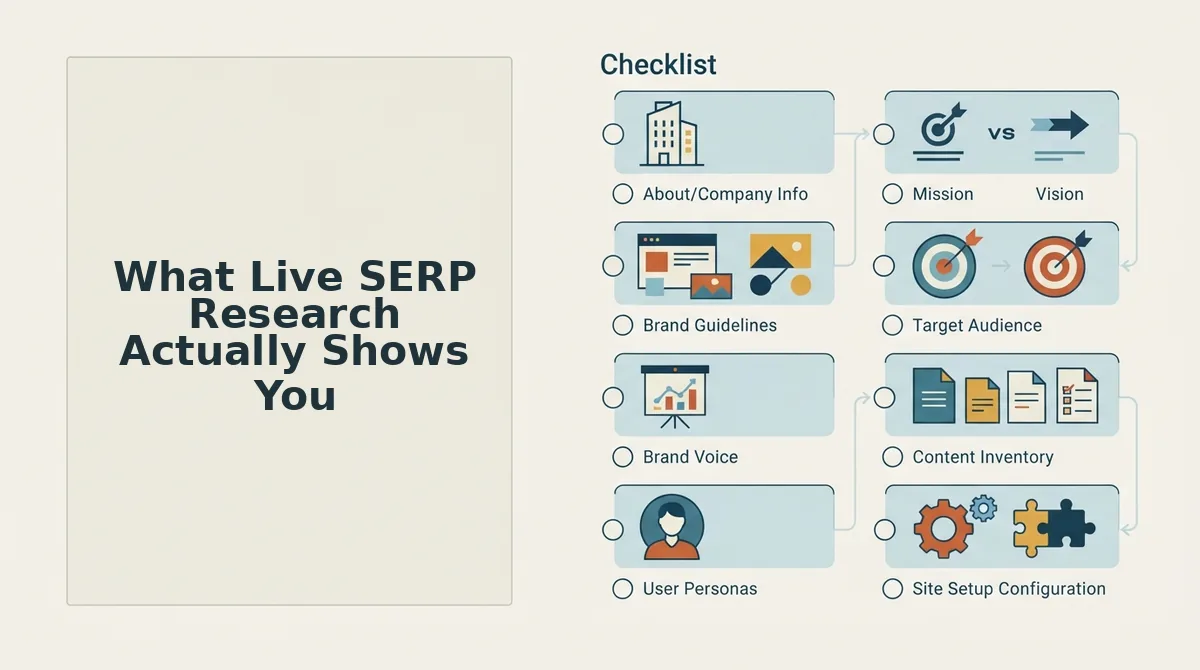 What Live SERP Research Actually Shows You