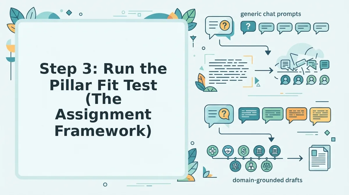 Step 3: Run the Pillar Fit Test (The Assignment Framework)