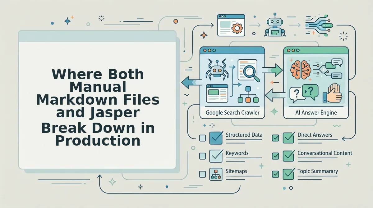 Where Both Manual Markdown Files and Jasper Break Down in Production