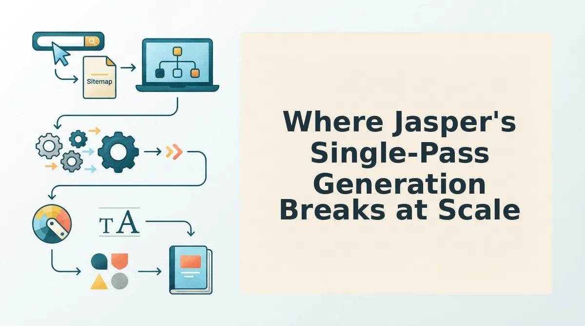 Where Jasper's Single-Pass Generation Breaks at Scale