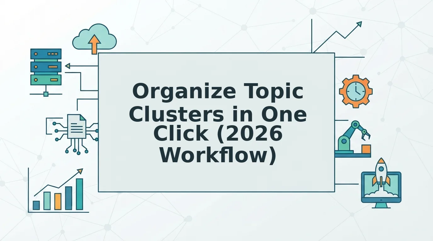 How to Organize Topic Clusters in One Click