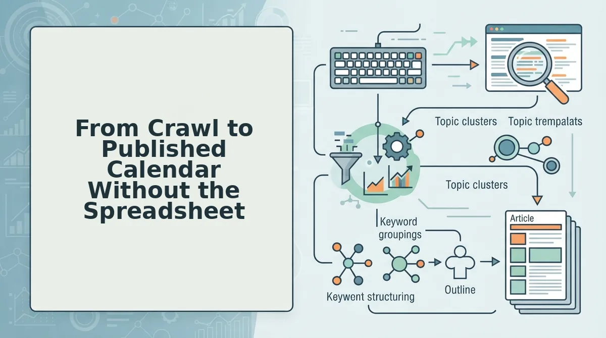 From Crawl to Published Calendar Without the Spreadsheet