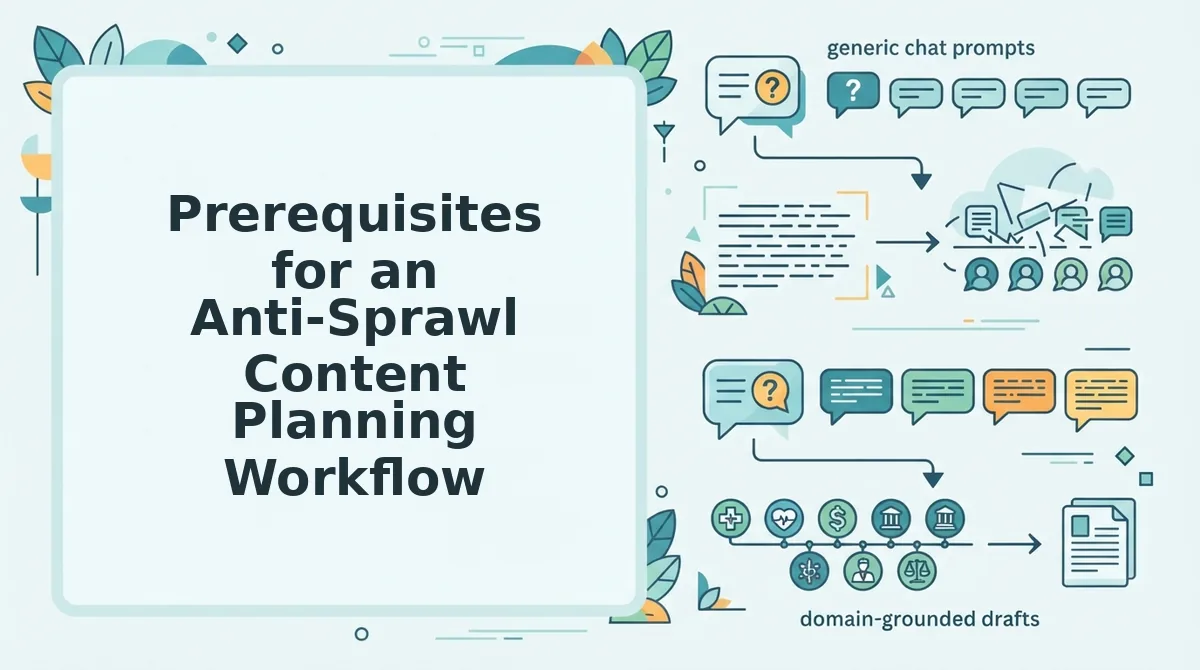 Prerequisites for an Anti-Sprawl Content Planning Workflow
