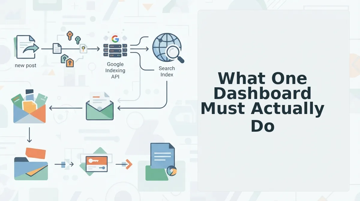 What One Dashboard Must Actually Do
