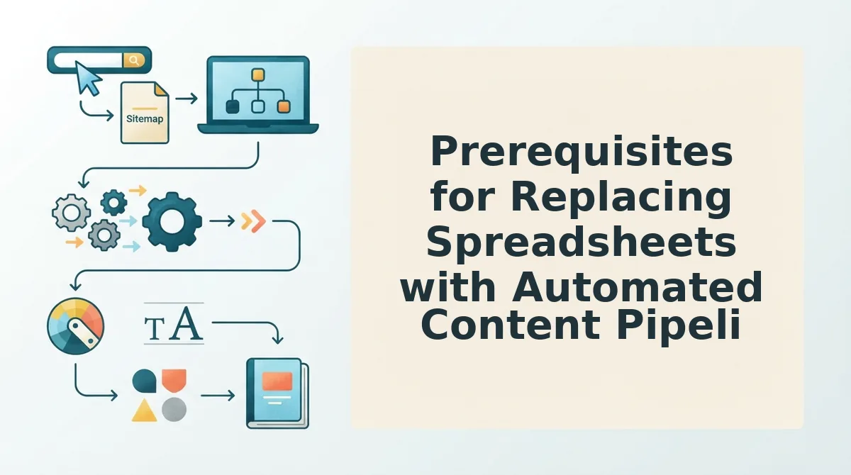 Prerequisites for Replacing Spreadsheets with Automated Content Pipelines