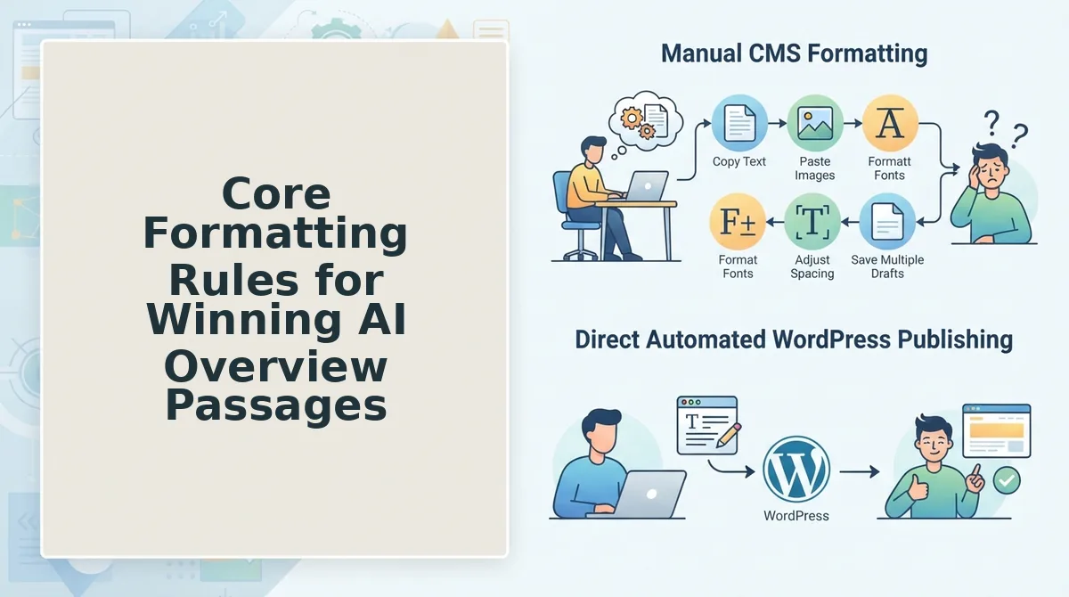 Core Formatting Rules for Winning AI Overview Passages