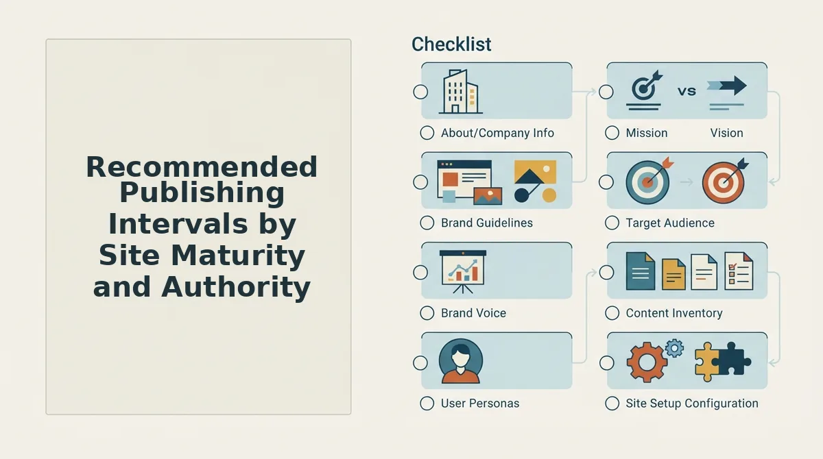 Recommended Publishing Intervals by Site Maturity and Authority