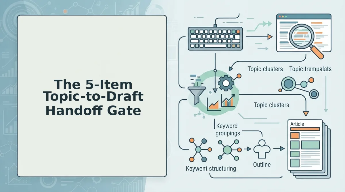 The 5-Item Topic-to-Draft Handoff Gate