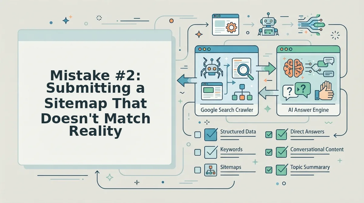 Mistake #2: Submitting a Sitemap That Doesn't Match Reality